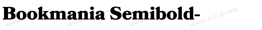 Bookmania Semibold字体转换